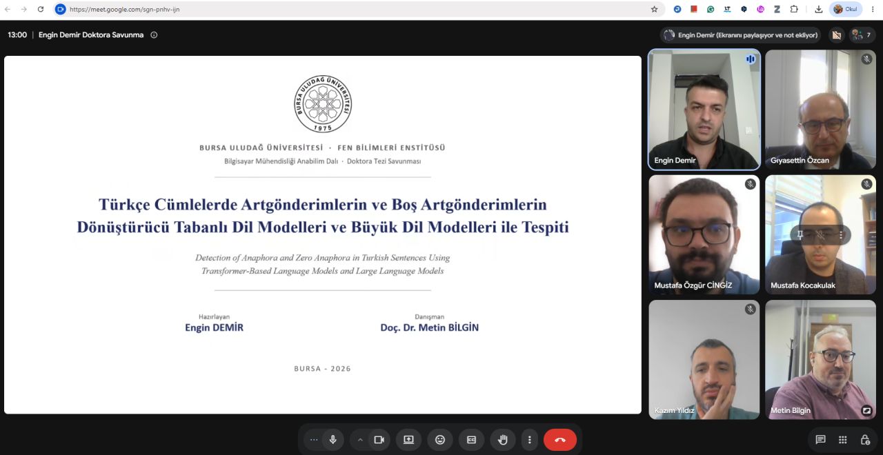 Bölümümüz Doktora Mezunlarını Vermeye Devam Ediyor